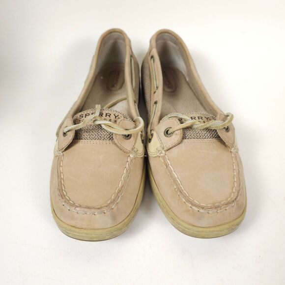 Sperry Angelfish Boat Shoes Color Linen Oat Size 9 9102047 - Picture 1 of 9